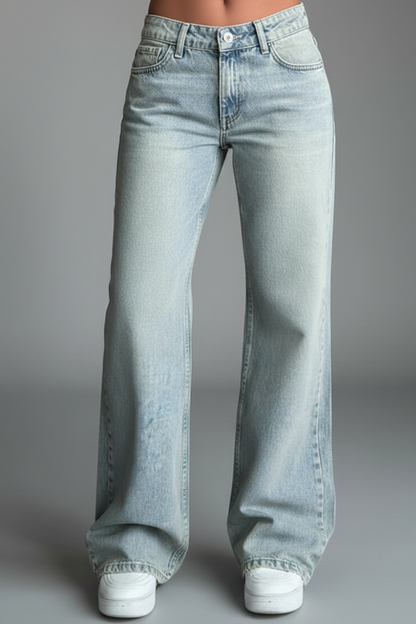 Damen Straight-Leg Jeans Denim