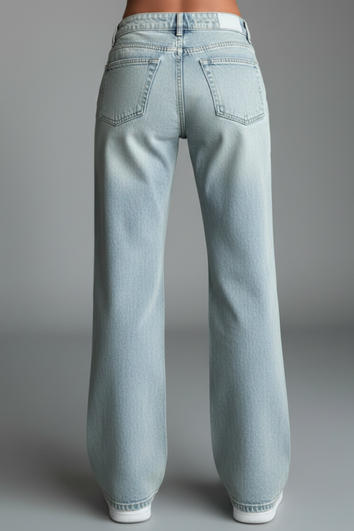 Damen Straight-Leg Jeans Denim