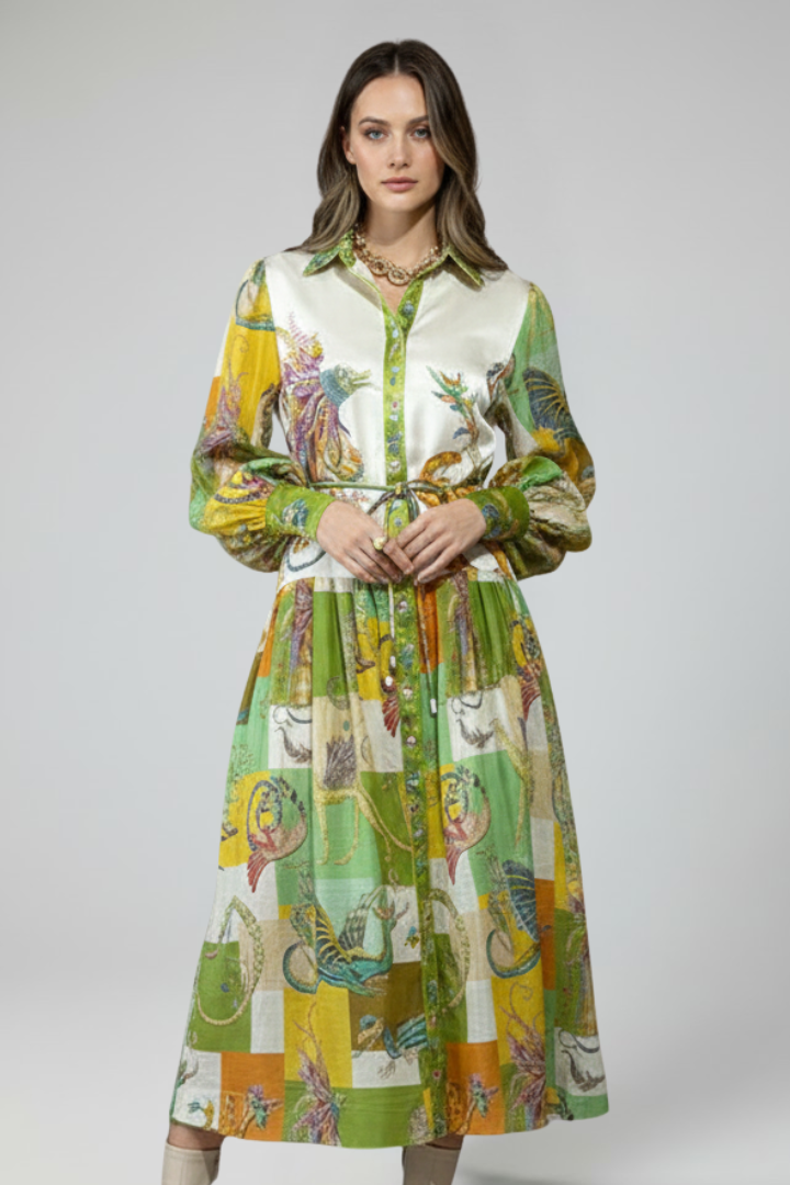 Damen Maxikleid V-Ausschnitt Lange Ärmel