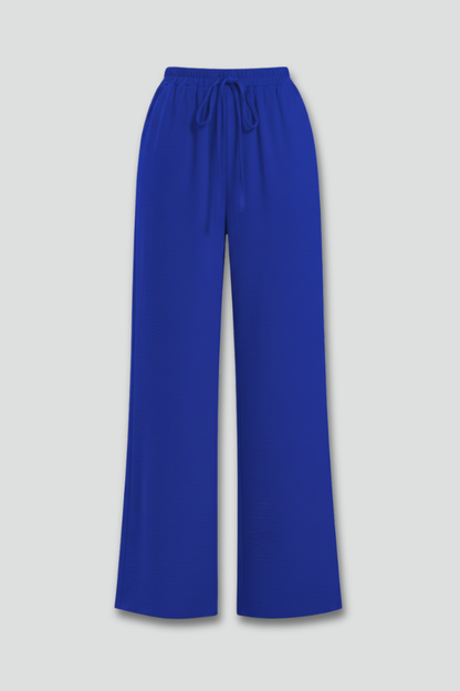 Damen Palazzo-Hosen Kordelzug Seitentaschen - Norvielle