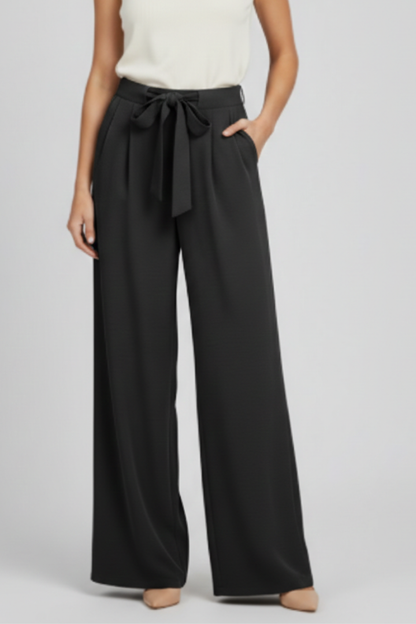 Damen Palazzo-Hosen Weites Bein Verstellbarer Bund