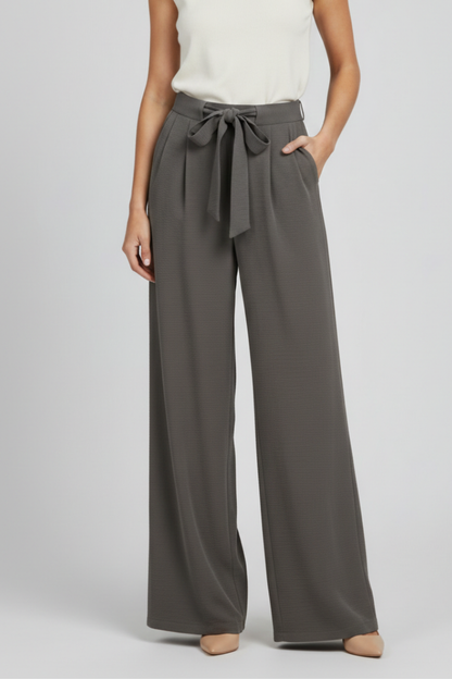 Damen Palazzo-Hosen Weites Bein Verstellbarer Bund