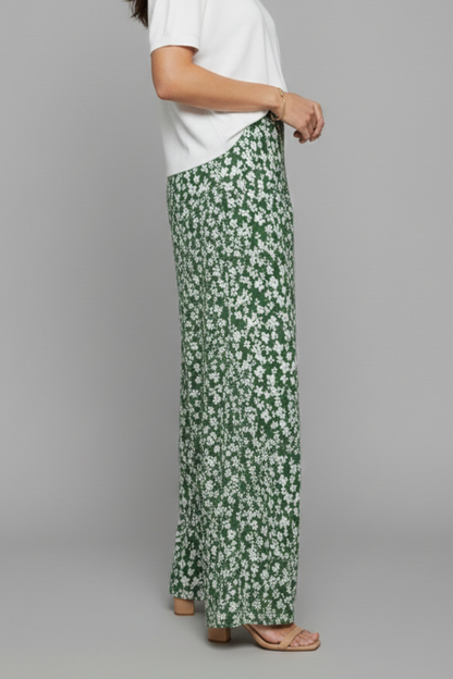 Damen Palazzo-Hosen Floralmuster Weites Bein