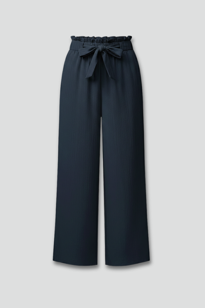 Damen Palazzo-Hosen Bindegürtel Weites Bein - Norvielle
