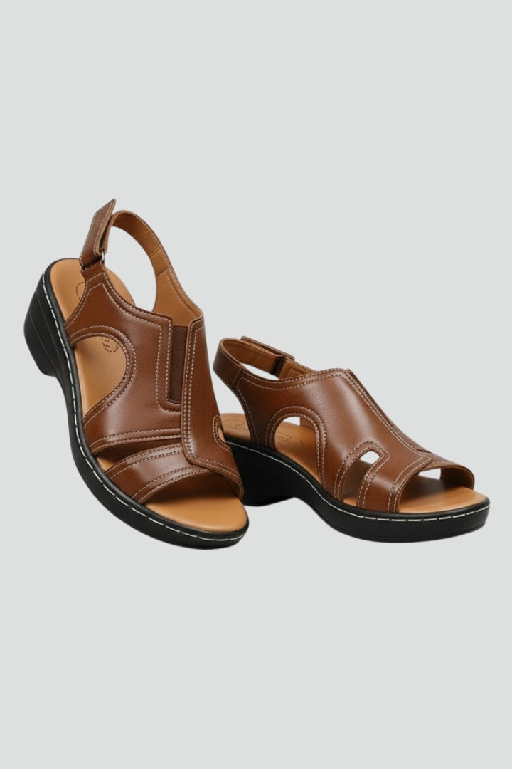 Damen Plateausandalen Offene Spitze Cut-Outs - Norvielle
