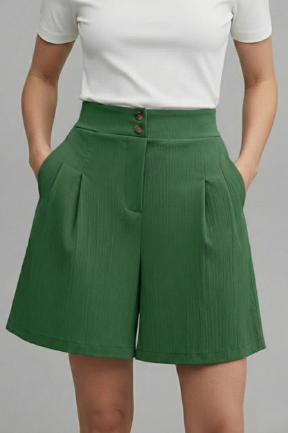 Damen Highwaist Shorts Weites Bein
