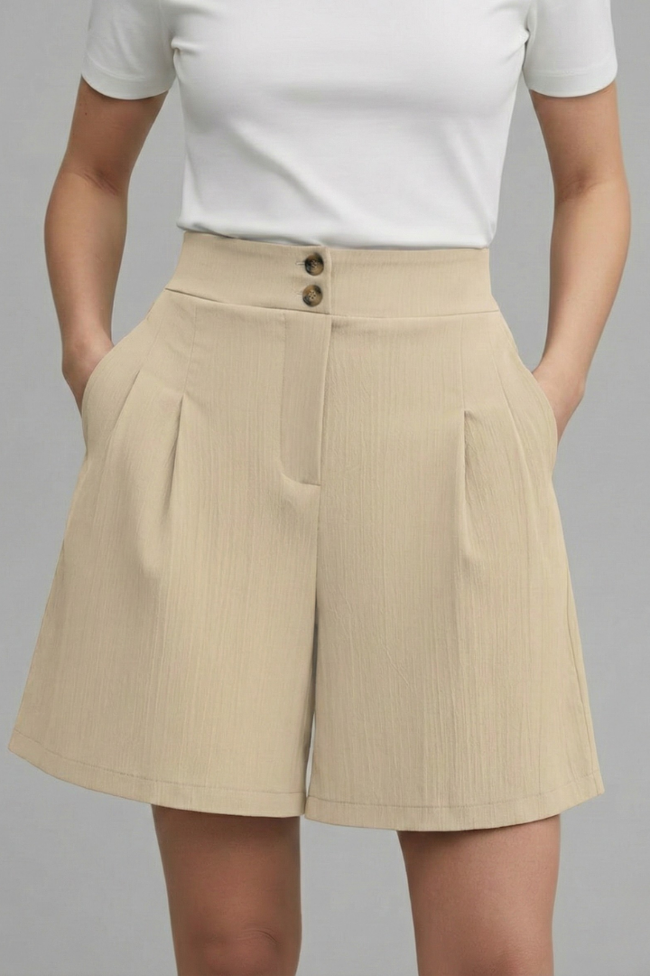 Damen Highwaist Shorts Weites Bein