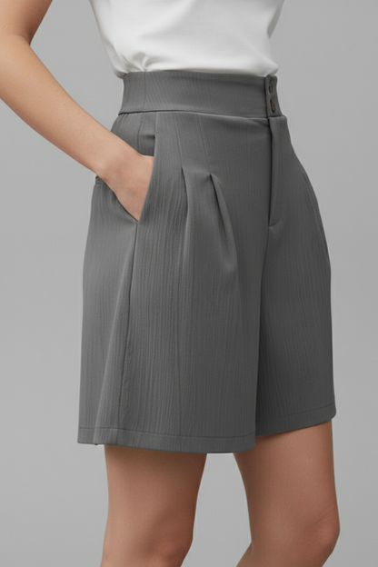 Damen Highwaist Shorts Weites Bein