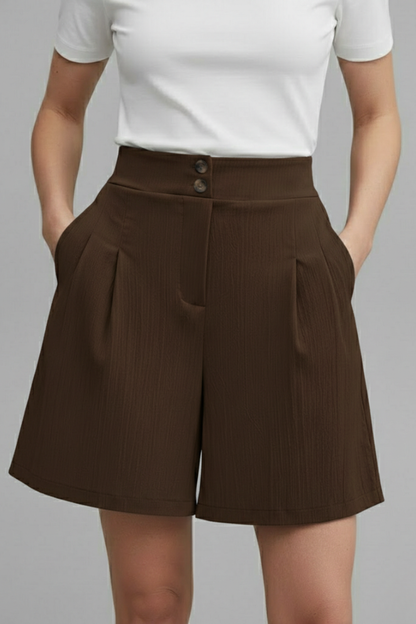 Damen Highwaist Shorts Weites Bein