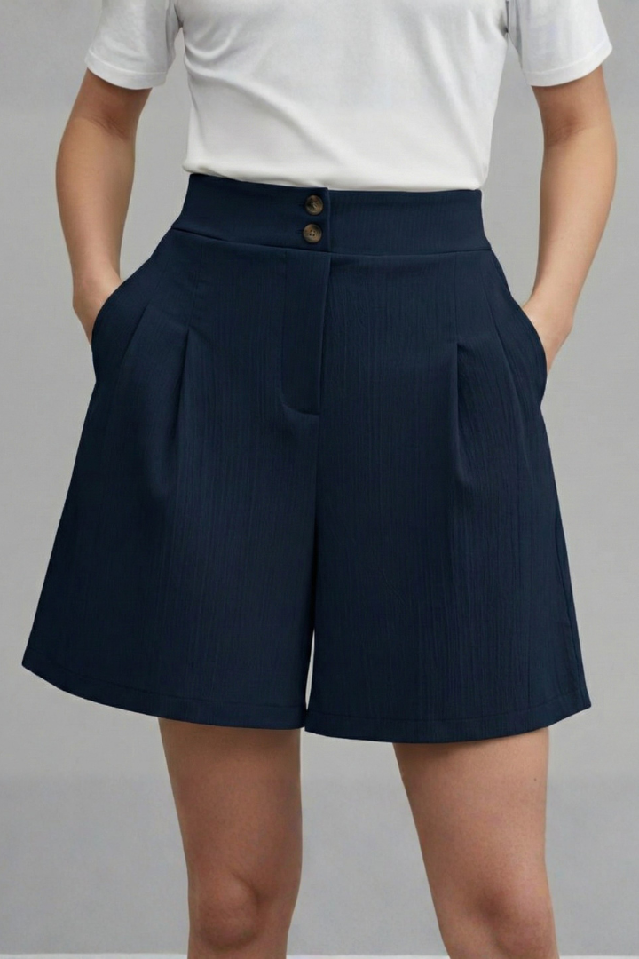 Damen Highwaist Shorts Weites Bein
