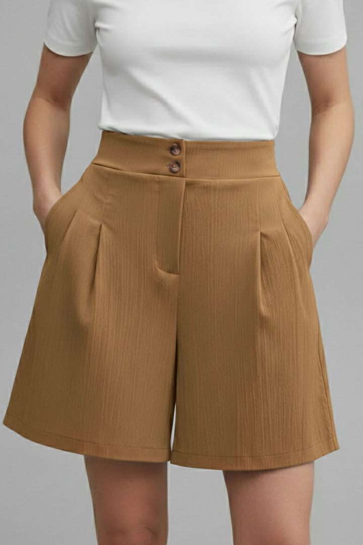 Damen Highwaist Shorts Weites Bein