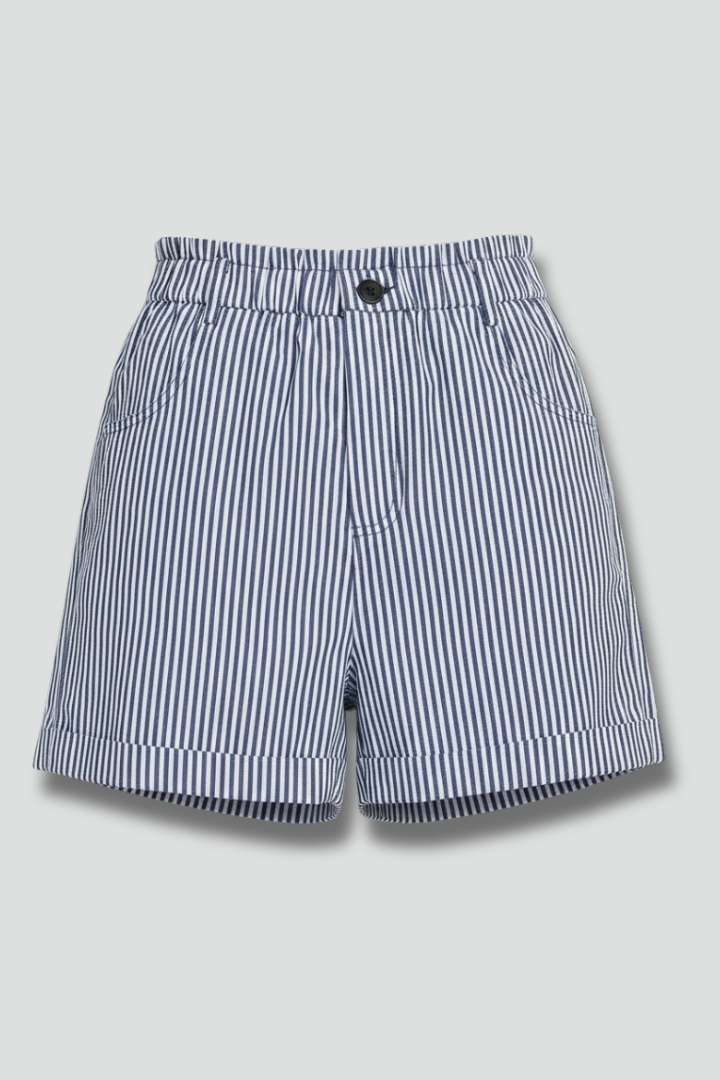 Damen High-Waist-Shorts Streifen Maßanfertigung - Norvielle