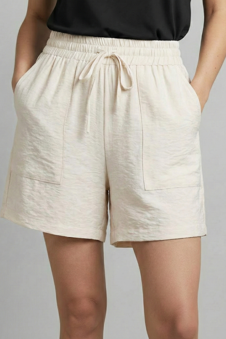 Damen Casual Shorts Elastischer Bund Kordelzug