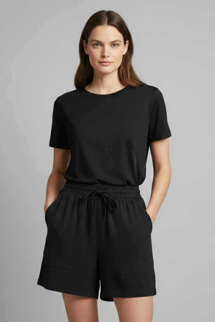 Damen Casual Shorts Elastischer Bund Kordelzug