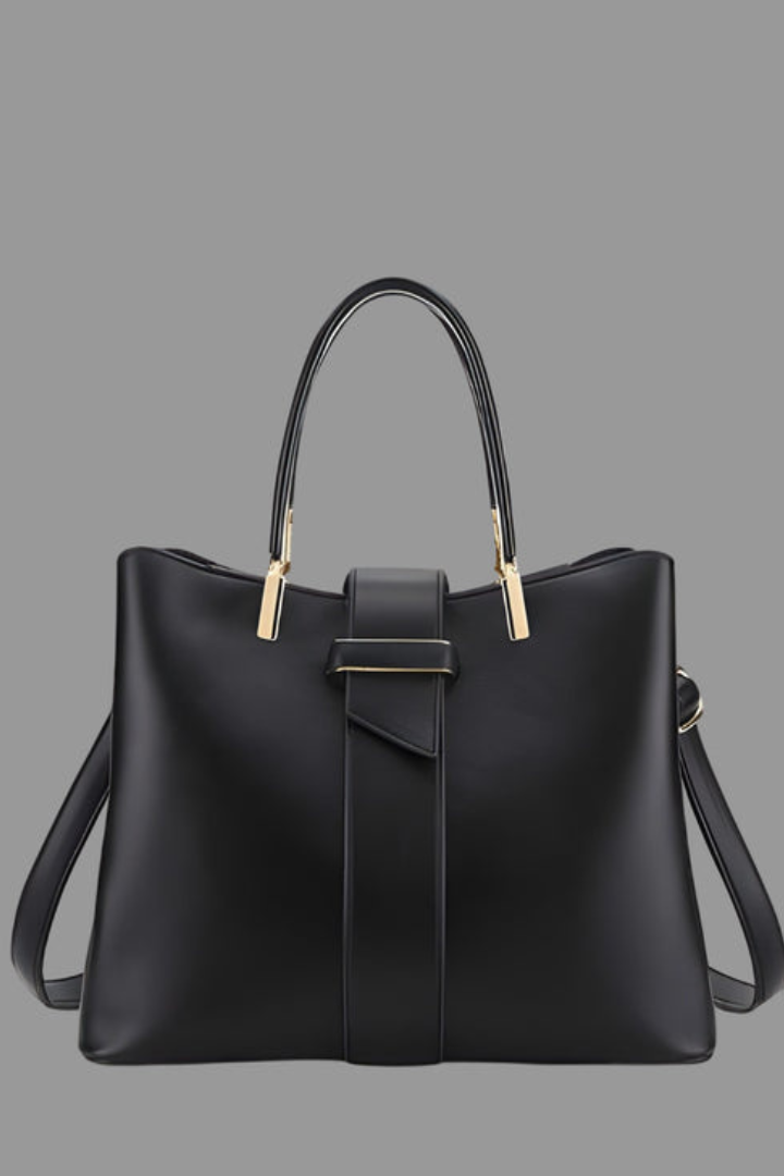 Damen Strukturierte Schultertasche mit Griffen und Riemen Jasmin