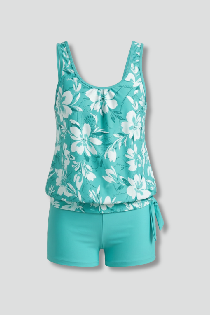 Damen Tankini-Set Badeshorts Bedruckt - Norvielle