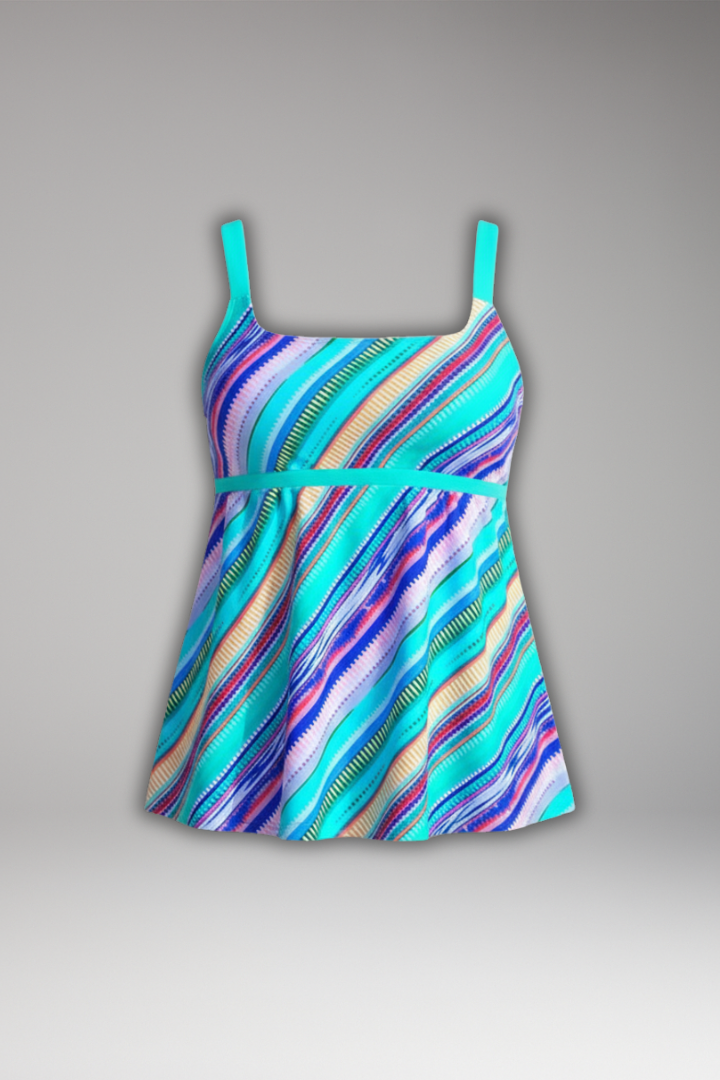 Damen Tankini-Set Gestreift Badeshorts - Norvielle