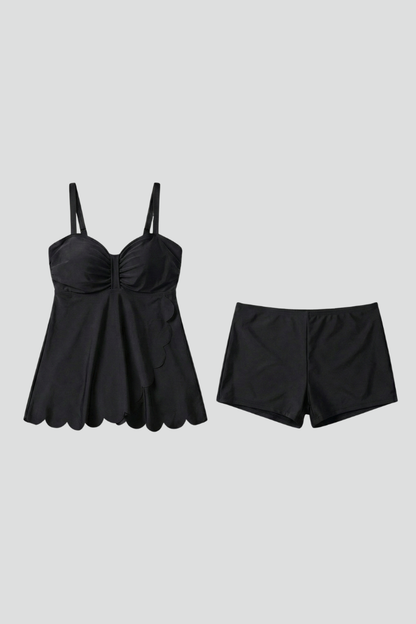 Damen Tankini-Set Herzförmiger Ausschnitt mit Shorts - Norvielle