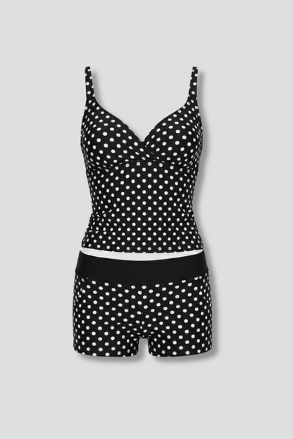 Damen Tankini-Set Polka-Dots Shorts - Norvielle