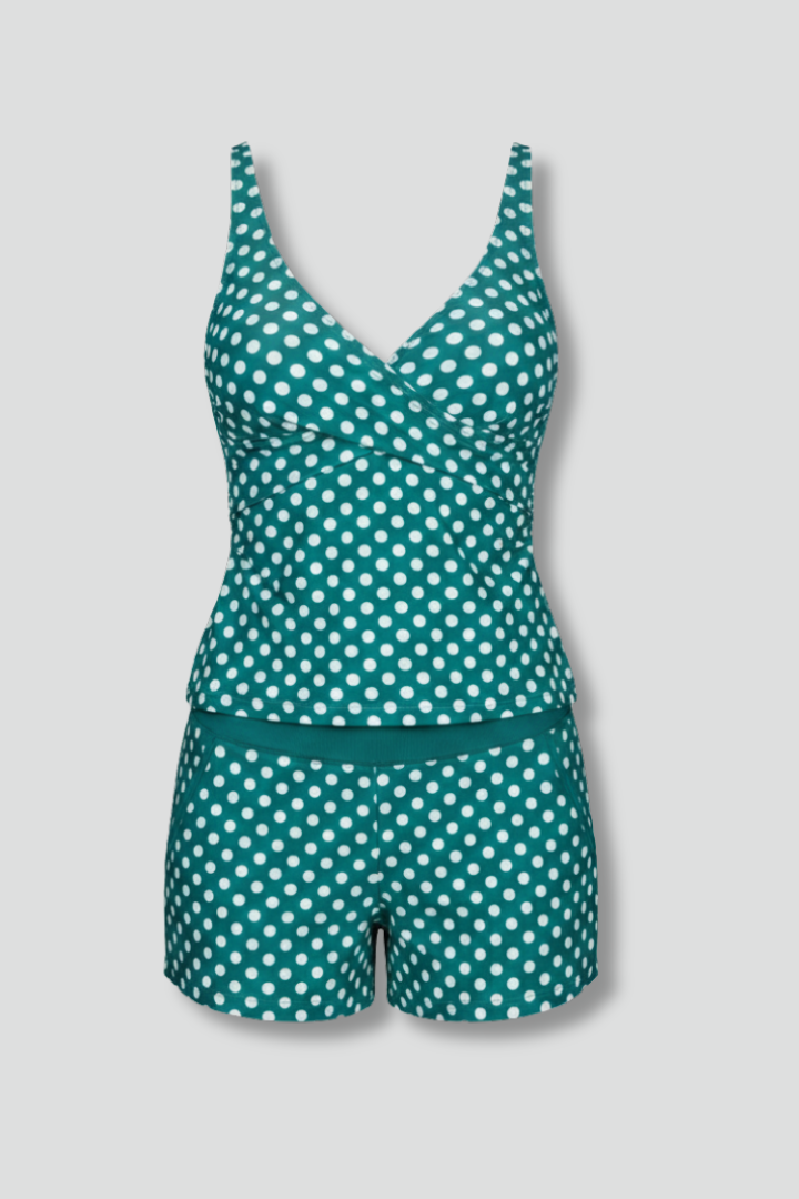 Damen Tankini-Set Polka-Dots mit Shorts - Norvielle