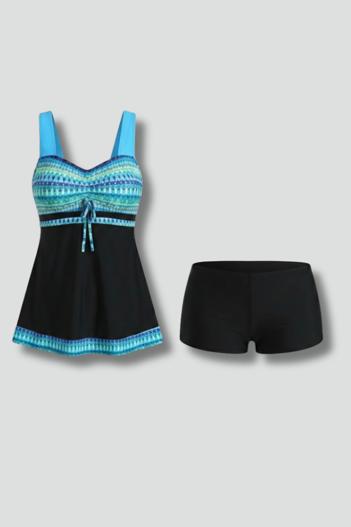 Damen Tankini-Set Bedruckt Badeshorts - Norvielle
