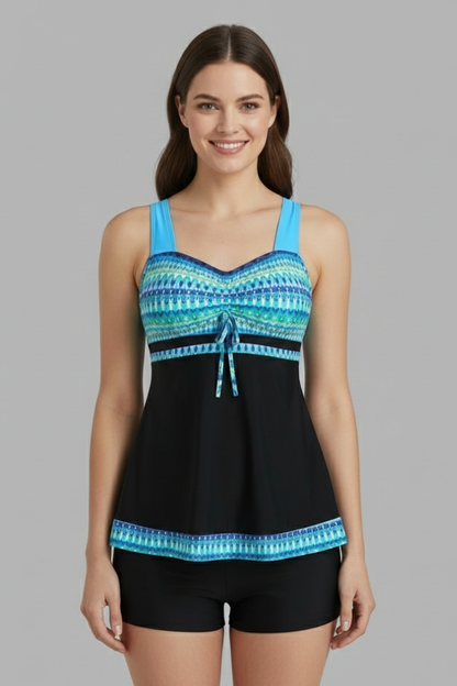 Damen Tankini-Set Bedruckt Badeshorts