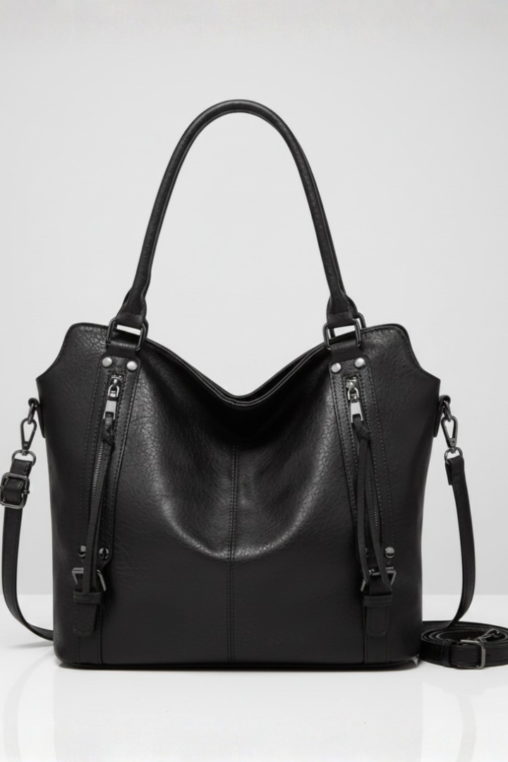 Damen Klassische Tote Tasche Doppelte Griffe Reißverschluss - Norvielle
