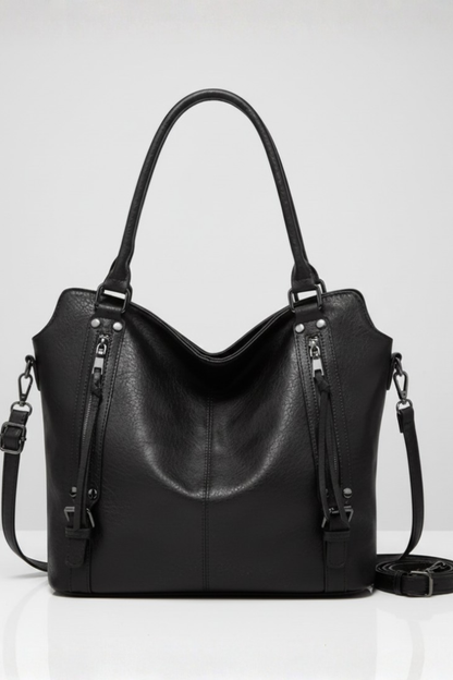 Damen Klassische Tote Tasche Doppelte Griffe Reißverschluss - Norvielle