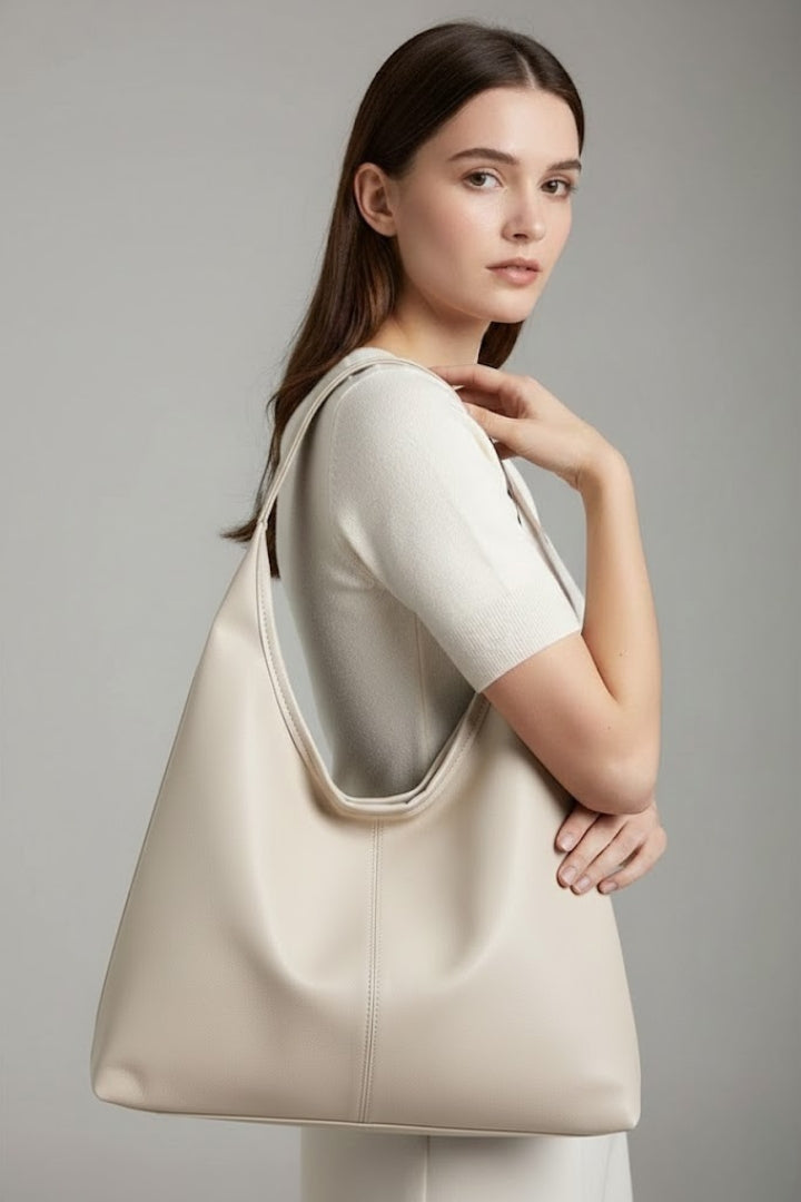 Damen Klassische Tote Tasche Kunstleder Große Innentasche