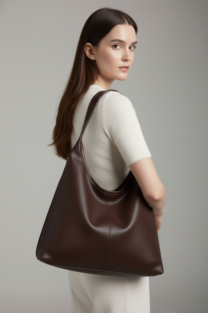 Damen Klassische Tote Tasche Kunstleder Große Innentasche