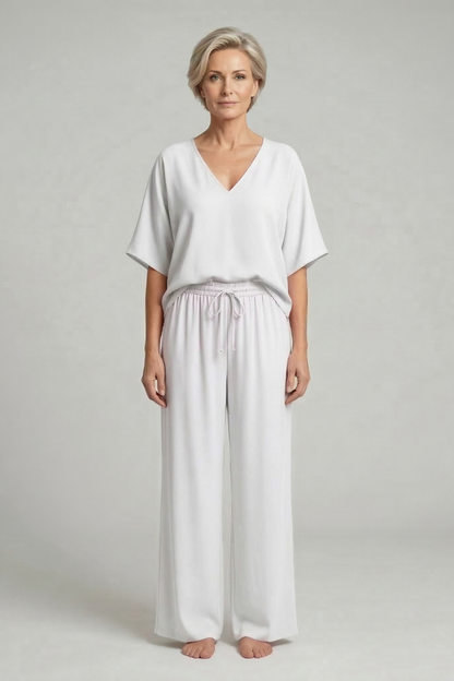 Damen Zweiteiliges Set Weite Hosen