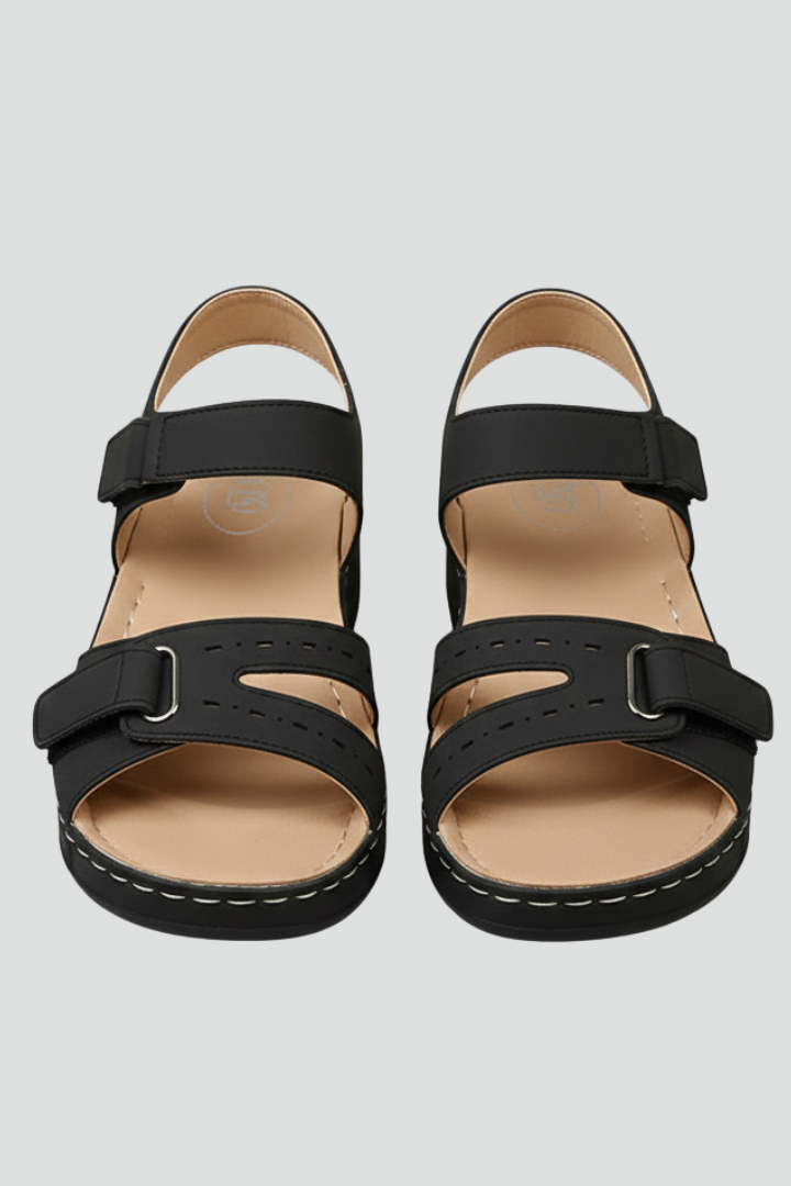 Damen Keilsandalen Schlaufenriemen Zehenbereich - Norvielle