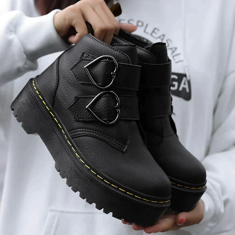 Damen Stiefeletten Dickesohlig