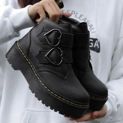 Damen Stiefeletten Dickesohlig