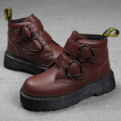 Damen Stiefeletten Dickesohlig