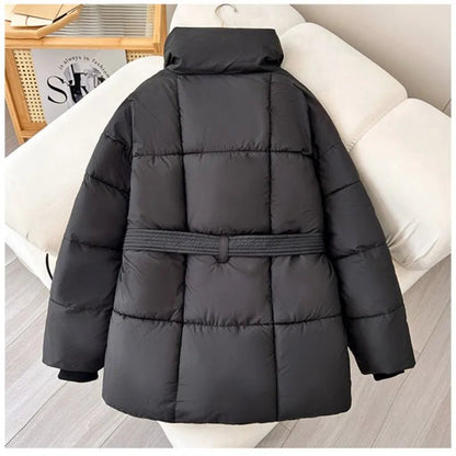 Damen Winter-Steppmantel mit Gürtel