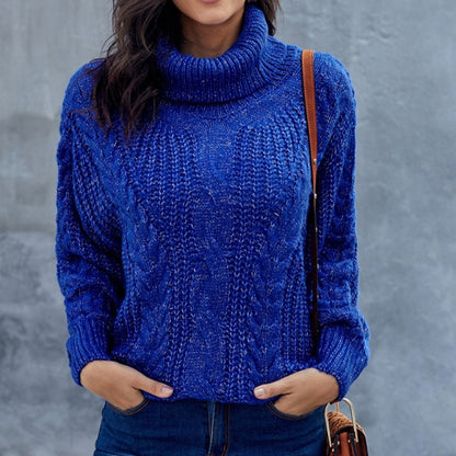Norvielle Damen Winter Rollkragenpullover Strick Komfort