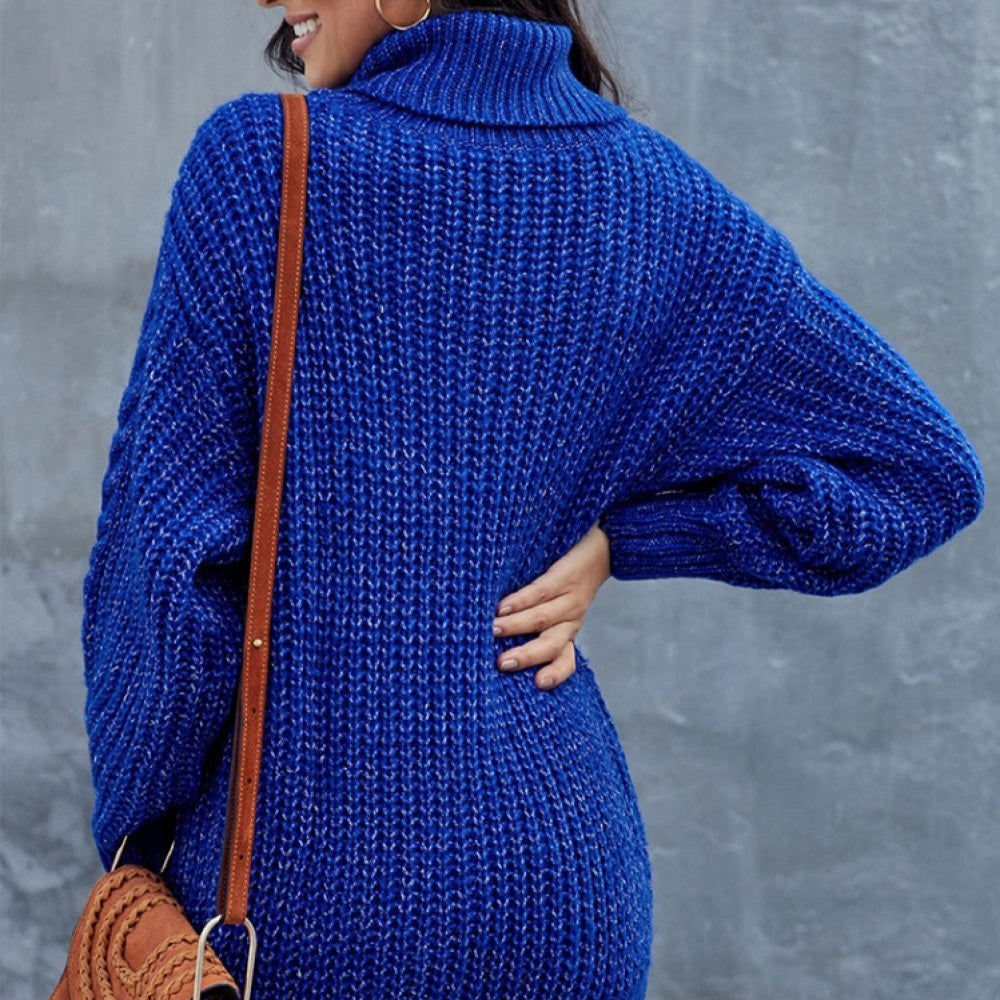 Norvielle Damen Winter Rollkragenpullover Dicker Strick Komfort