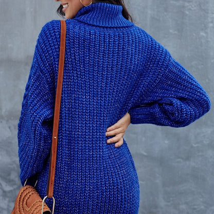 Norvielle Damen Winter Rollkragenpullover Strick Komfort