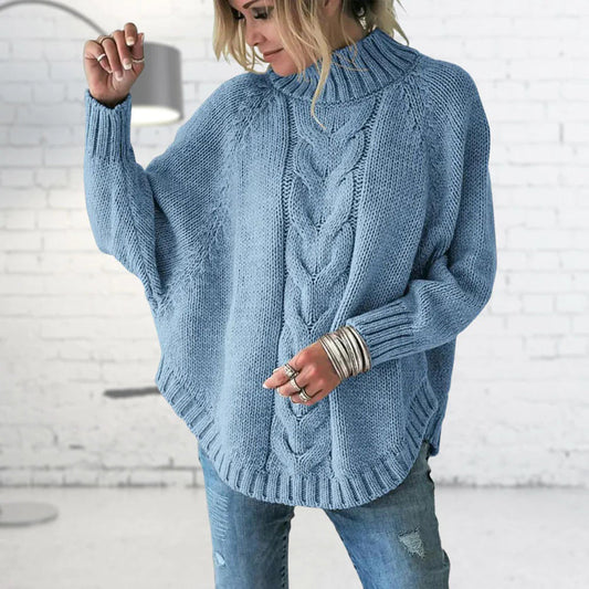 Damen Strickpullover Lang Chunky - Norvielle