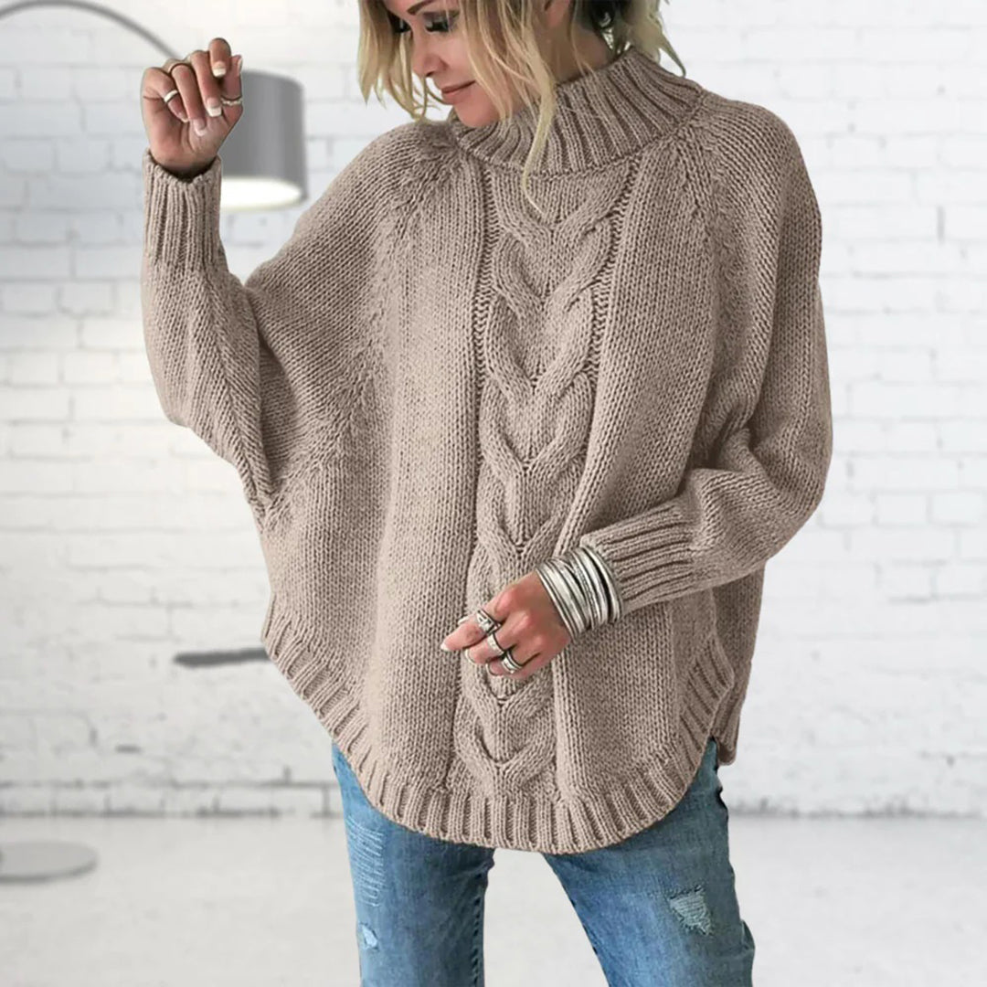 Norvielle Damen Grobstrickpullover Lang