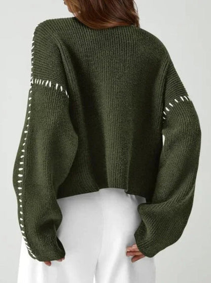 Damen Oversized Pullover Lässiger Schnitt