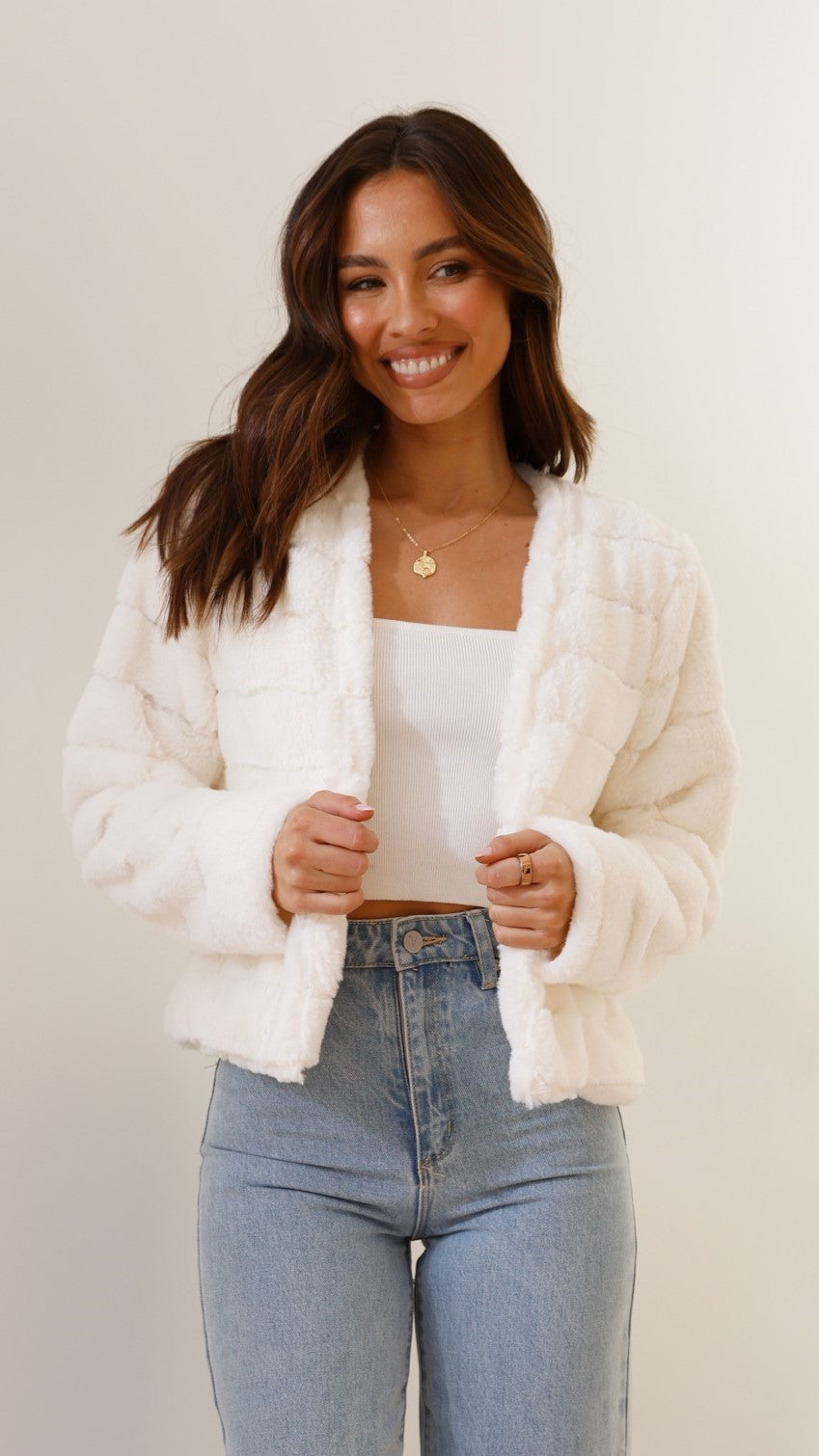 Damen Kurze Freizeitjacke Offenes Frontdesign - Norvielle