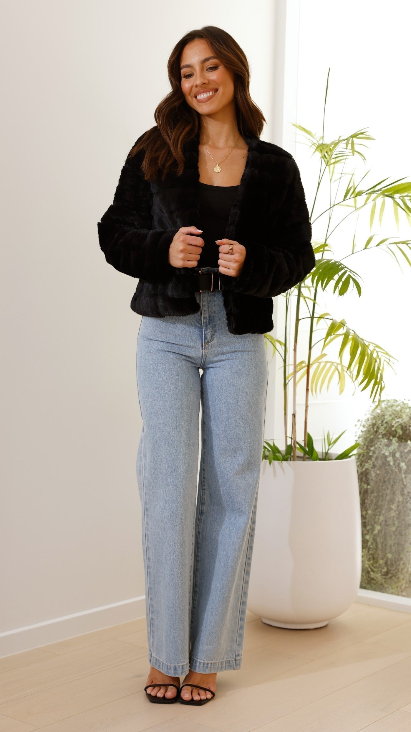 Damen Kurze Freizeitjacke Offenes Frontdesign