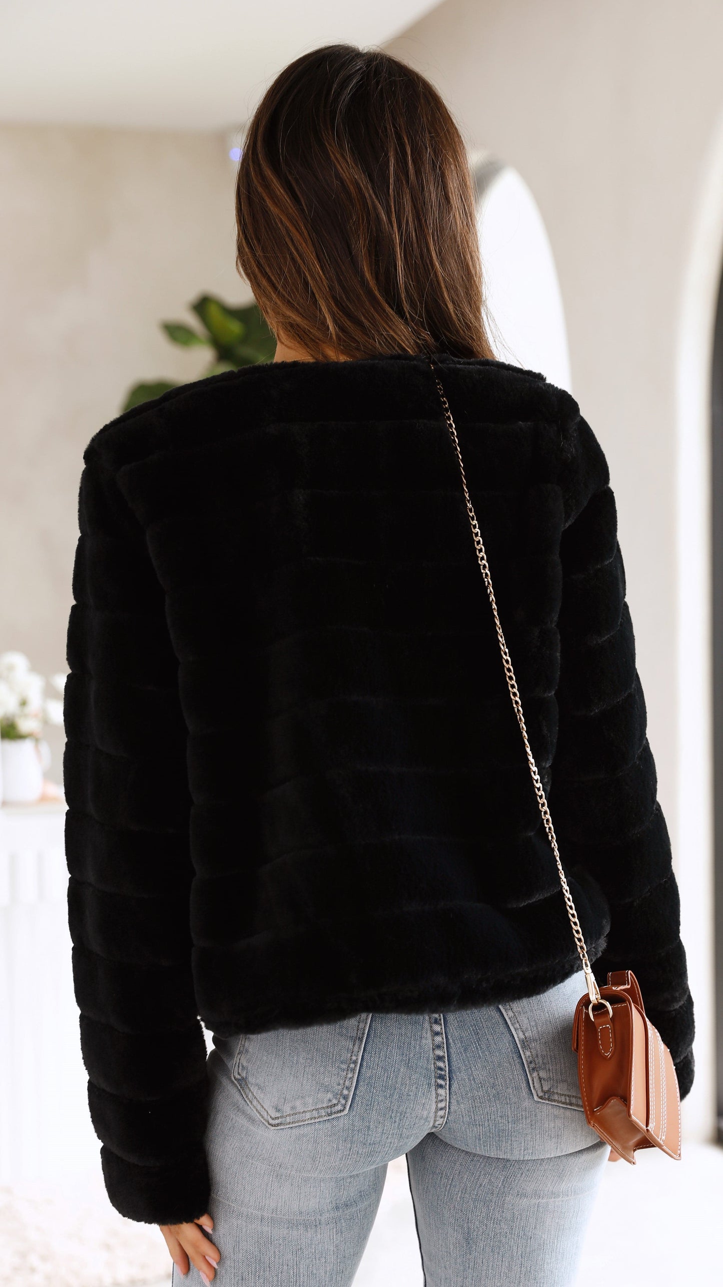 Damen Kurze Freizeitjacke Offenes Frontdesign