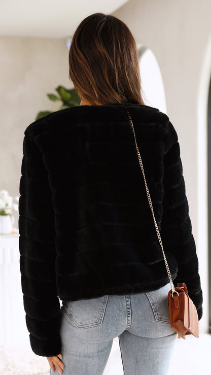 Damen Kurze Freizeitjacke Offenes Frontdesign