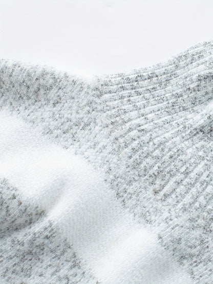 Norvielle Damen Rollkragenpullover Gestreift Langärmlig