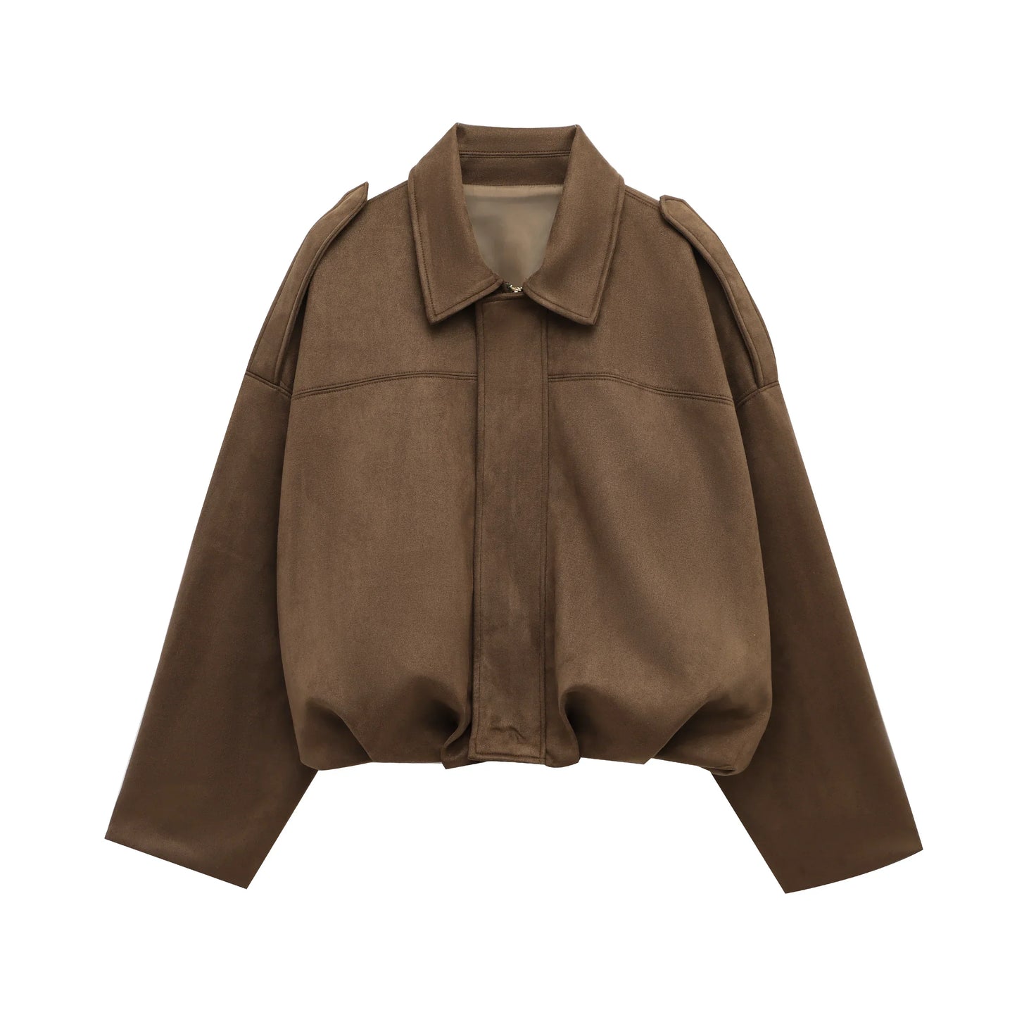 Damen Lederjacke Grün Vintage Optik