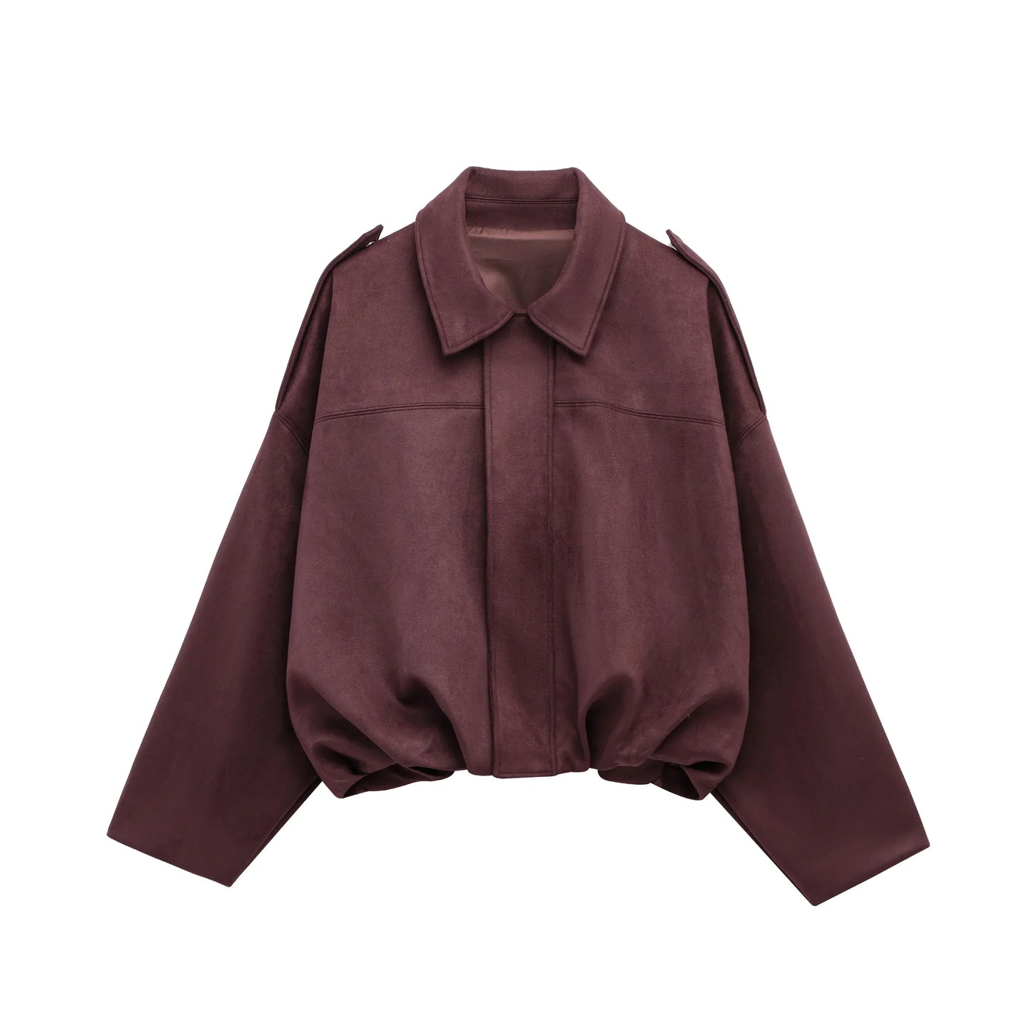 Damen Lederjacke Grün Vintage Optik