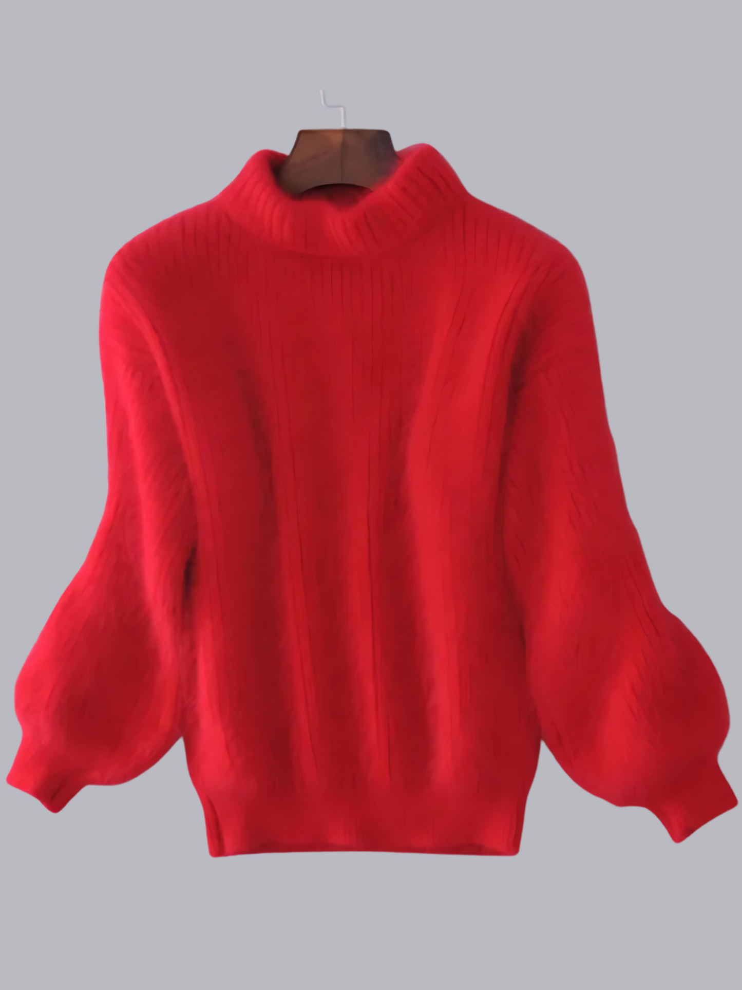 Damen Pullover Angora Lässig Beige